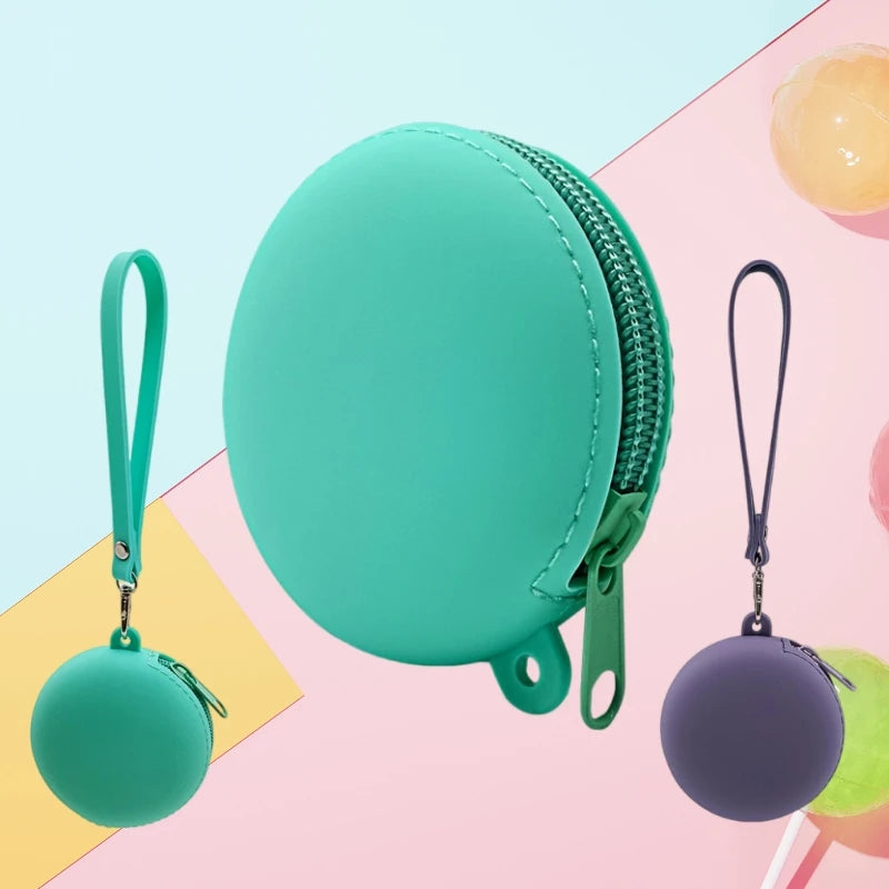 Small Purse Silica gel Handbags For Women Round Shape Mini Luxury Designer Female Messenger Coin Purse