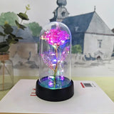 Rosa eterna LED de aluminio, rosas artificiales, decoración para bodas, Navidad y San Valentín. 