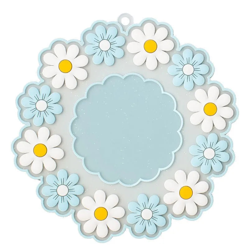 Round Daisy Heat Resistant Silicone Mat  Cup Coasters Insulation Non Slip Pot Holder Thicken Table Placemat Kitchen Accessories