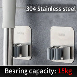 Ganchos multiusos adhesivos para colgar en la pared, estante para fregona, colgador de escoba, organización de cocina y baño, accesorios organizadores para el hogar
