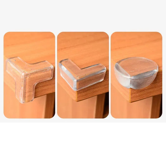 4/10 protectores de esquinas anticolisión para niños, protectores de esquinas de seguridad para bebés, protectores de silicona para mesa, suaves y transparentes.