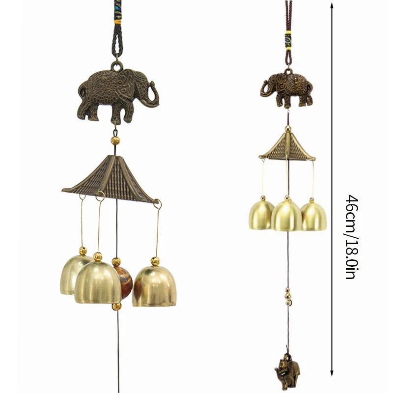 Japanese Wind Chimes Cast Iron Feng Shui Wind Bells Good Luck Hanging Pendant Indoor Outdoor Temple Home Garden Decoration
