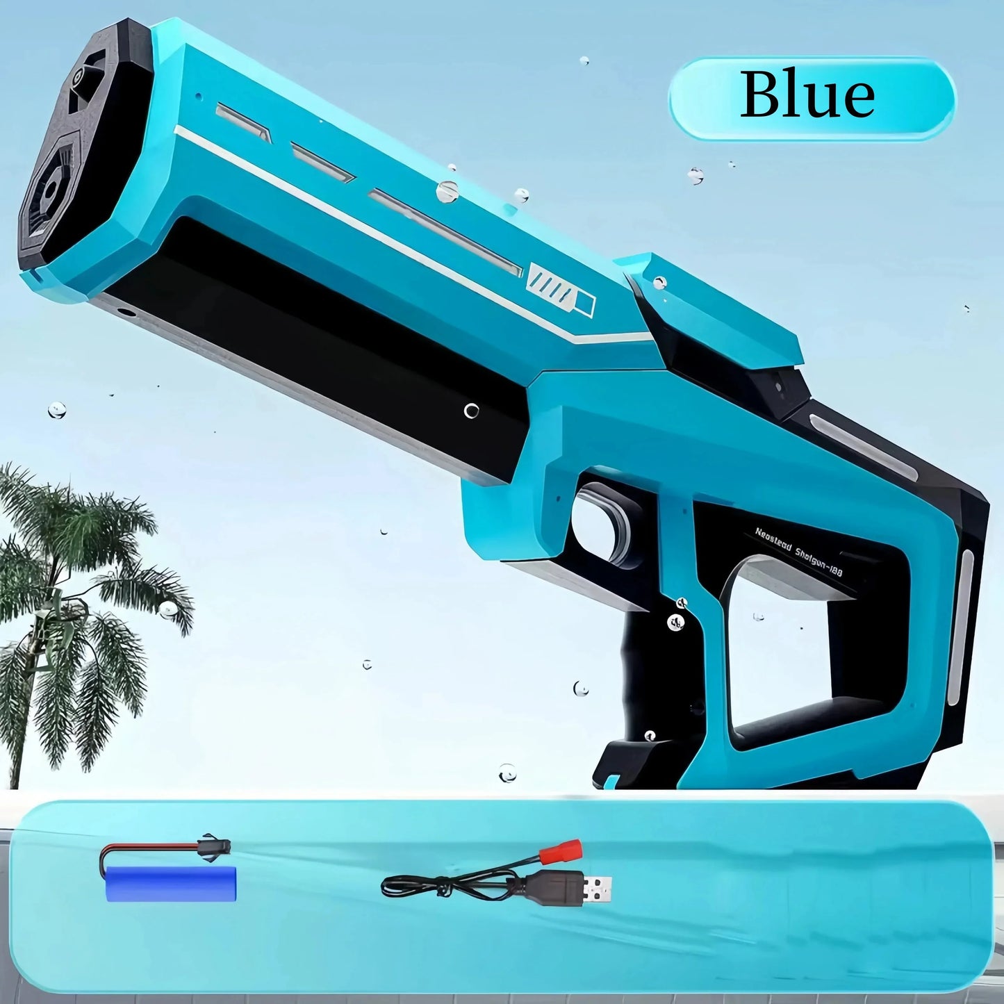 Pistola de agua eléctrica automática con absorción de agua, entretenimiento en piscinas de playa al aire libre, pistola de agua para adultos y niños