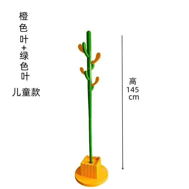 Simples bonito cabide em forma de cacto suporte cabide base espessada quadro vertical criativo móveis para casa crianças adultos prateleira quente