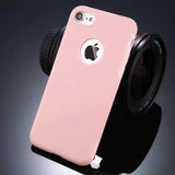Silicon Case for iPhone 6S 6 7 8 Plus SE 2020 11 12 Pro Max 12 mini X XS MAX XR Gel Cell Phone Cover Casing Coque With logo hole