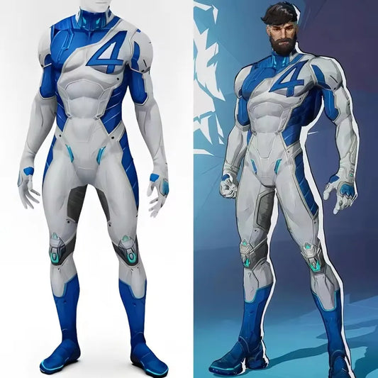 Mr. Fantastic Cosplay Costume Fantastic Four Rivals Superhero Suit Halloween Bodysuit Zentai Catsuits