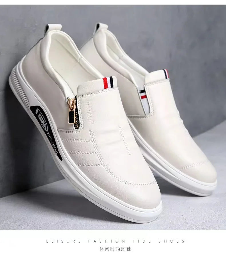 Casual Leather Shoes Men Loafers Trend Brand Business Shoes Autumn Slip-on Flat Men's Sneakers Comfortable Moccasins Zapatos Hombre
