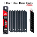Deli 10pcs/box Knife Blade 9mm 18mm SK5 Metal Blades for Home School Supplies Art Craft Paper Box Cutting Utility Knife Tool