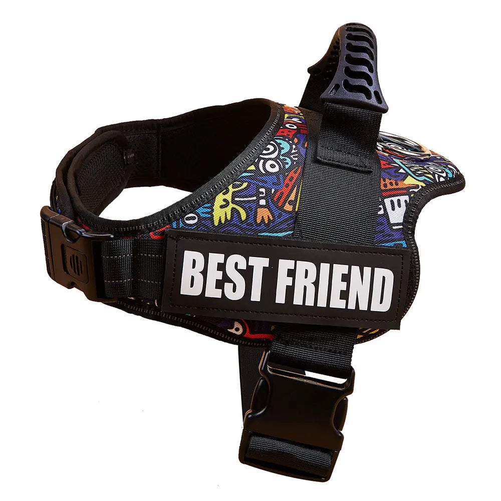 Pet Customizable Harness Vest For Small Medium Large Dog Classic Luxury Walking Dog Harness Adjustable No pull Safe Pet Supplies