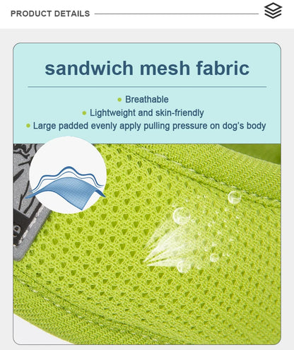 Truelove Pet harness For small and medium Dog Breathable Nylon Mesh Outdoor Training Adjustable Chest Heavy Duty TLH3013