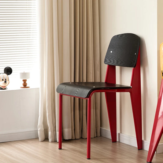 American Retro Dining Chair. Dopamine Chair Solid Wood Vitra Chair. Household Light Luxury High-End Backrest Chair