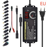 AC to DC Power Supply Adjustable Laboratory Supply Power Source 3V-24V-3A Portable Universal Adapter EU/US Plug Alligator Clip