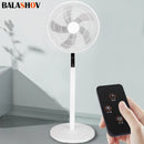 16 Inch Smart Pedestal Standing Fan Shaking Time Outdoor Remote Control Floor Fan for Living Room Bedroom Kitchen Home Office