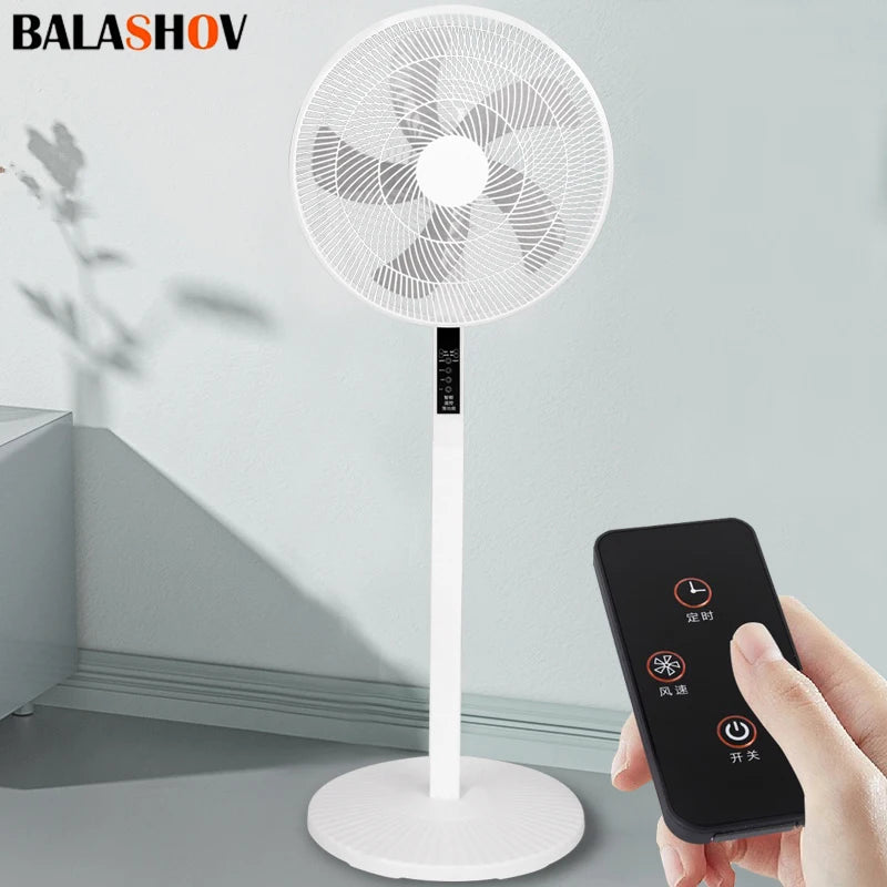 16 Inch Smart Pedestal Standing Fan Shaking Time Outdoor Remote Control Floor Fan for Living Room Bedroom Kitchen Home Office