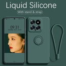 Luxury Liquid Silicone Magnetic Holder Stand Phone Case For XiaoMi 13T 14T 15 Redmi 13C 4G Note 12 13 14 Pro Plus 5G Back Cover