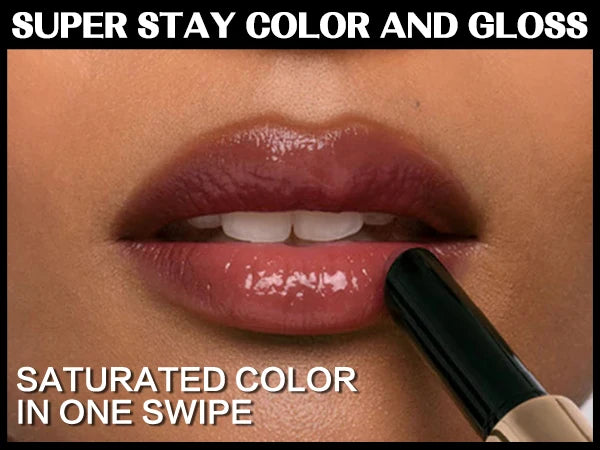 FOCALLURE Brillo labial perlado en barra, hidratante, de larga duración, sexy, brillante, lápiz labial, maquillaje, cosméticos