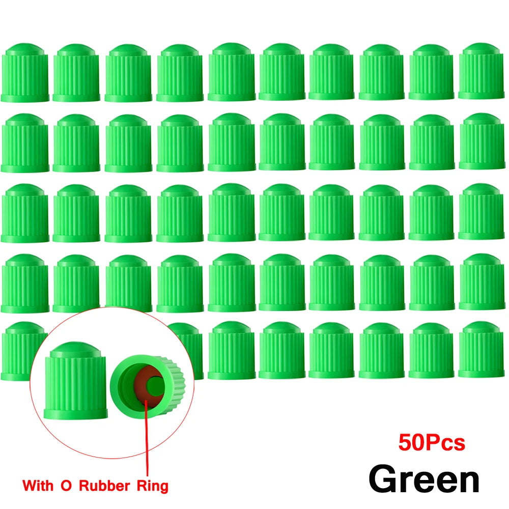 Tire Stem Valve Caps, with O Rubber Ring, Universal Stem Covers for Cars, SUVs, Bike and Bicycle, Trucks, Motorcycles