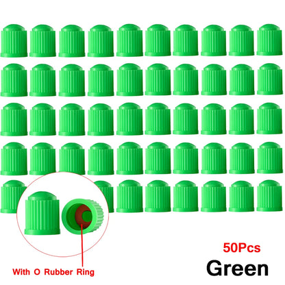 Tire Stem Valve Caps, with O Rubber Ring, Universal Stem Covers for Cars, SUVs, Bike and Bicycle, Trucks, Motorcycles
