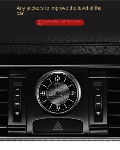 Car Clock Luminous Mini Automobiles Internal Stick-On Digital Watch Mechanics Quartz Clocks Auto Ornament 40mm 43mm