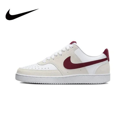 Zapatillas Nike New Court Vision 1 Low para hombre y mujer, informales, antideslizantes, de primavera, color negro y rojo. 