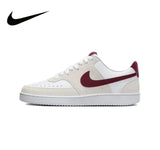 Nike novo tribunal visão 1 sapatos baixos masculinos e femininos tênis de moda casual primavera antiderrapante wearable tênis preto e vermelho