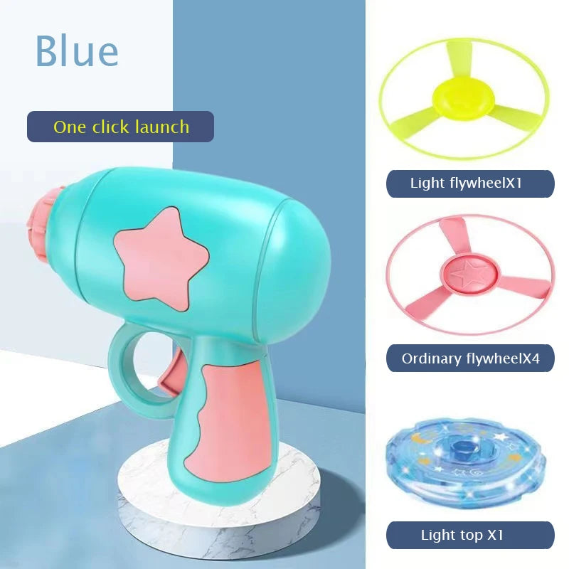 Puppy Cat Toys Flywheel Pistol Frisbee Gyro Top Pet Entertainment Production Funny Shoot Off Produto Dog Training Accessoriess