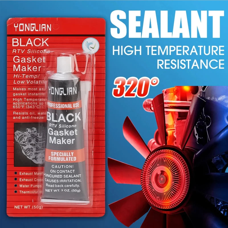 Automotive Gasket Sealant Car Engine Black Silicone-free Sealant Universal Waterproof Oil-resistant Adhesive Glue Repair Sealer