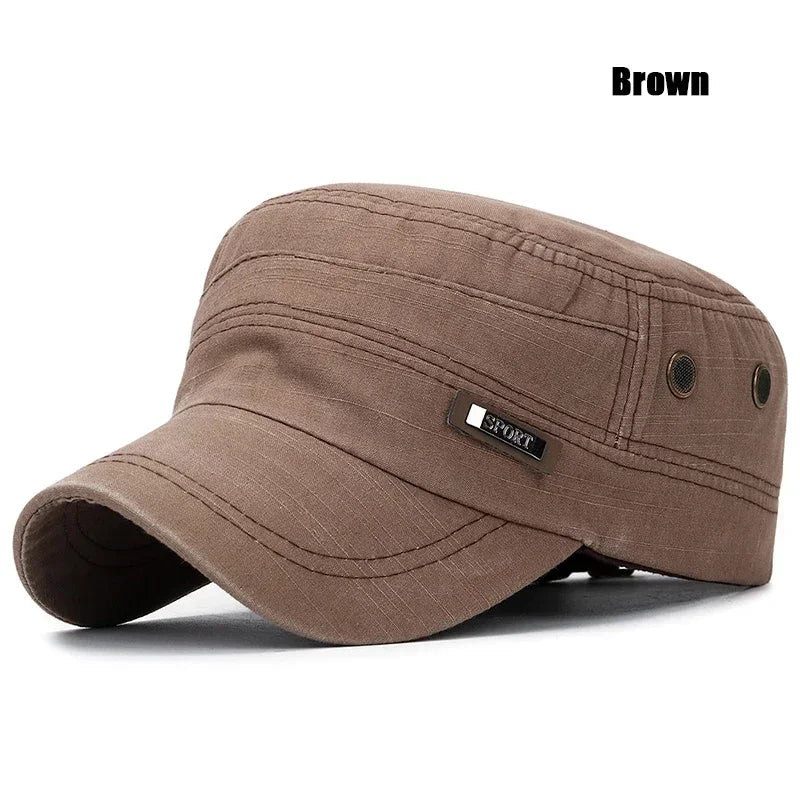 Military Cadet Flat Cap Fashion Clothes Adjustable Snapback Hat Unisex New Fashion Classics Outdoor Casual Sport Baseball Cap
