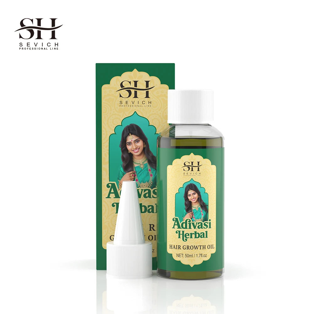 Óleo de Crescimento Do Cabelo Orgânico Ayurvedic, Anti Perda De Cabelo, Recrescimento Rápido, Engrossar Produtos De Cabelo, Adivasi, Índia