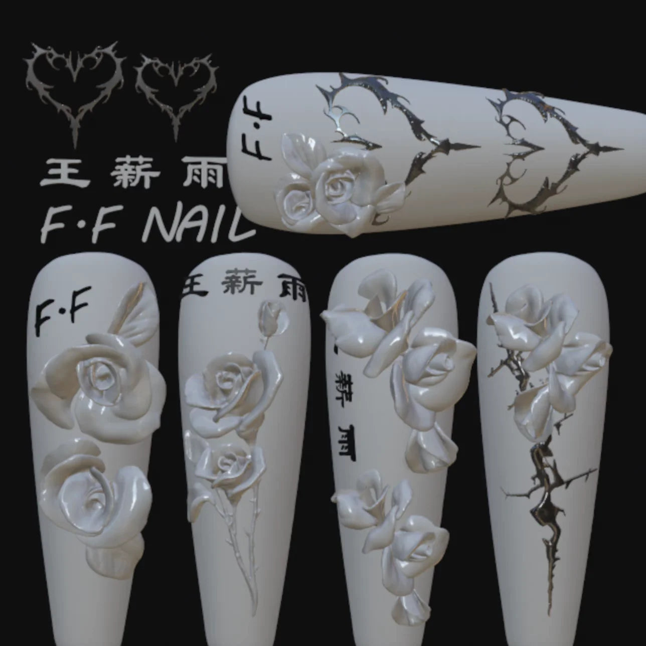 1pc  Snake Flamingo Jellyfish Dragon Dtream 3D Acrylic Mold  Nail Art DIY  Silicone  Nail Art Templates Nails Mold