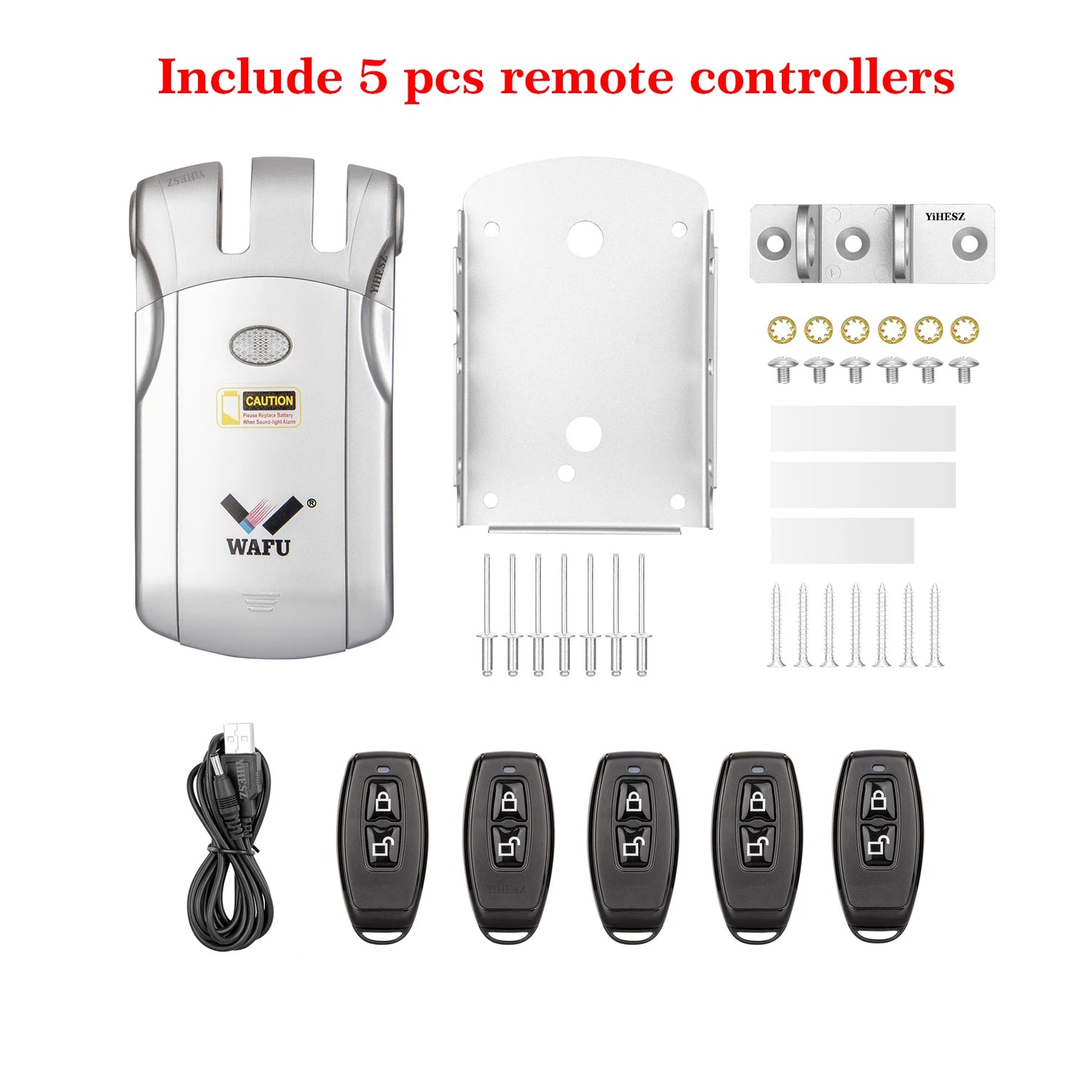 Wafu Door Lock 019 Remote Control Deadbolt Lock Electronic Keyless Tuya Bluetooth/Wifi Smart Lock 433Mhz Invisible Lock