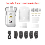Wafu Door Lock 019 Remote Control Deadbolt Lock Electronic Keyless Tuya Bluetooth/Wifi Smart Lock 433Mhz Invisible Lock