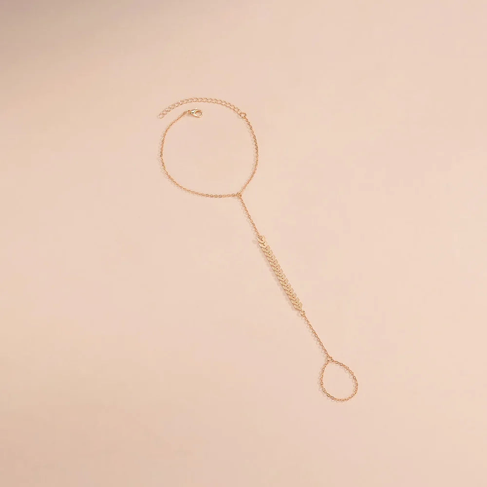 Cadena de avión elegante y de moda, cadena de dedo de aleación, cadena de tobillo para mujer 