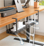 Under Table Storage Rack No-Drill Metal Cable Management Tray Home Office Desk Wire Organizer Retractable Power Strip Storage