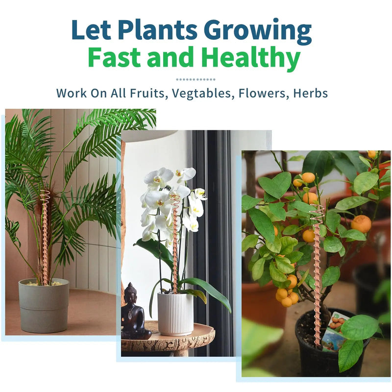 1/2/3PCS Electroculture Plant Stakes Gardening Copper Coil Antennas for Growing Garden Plants and Vegetables Using Ether Energy