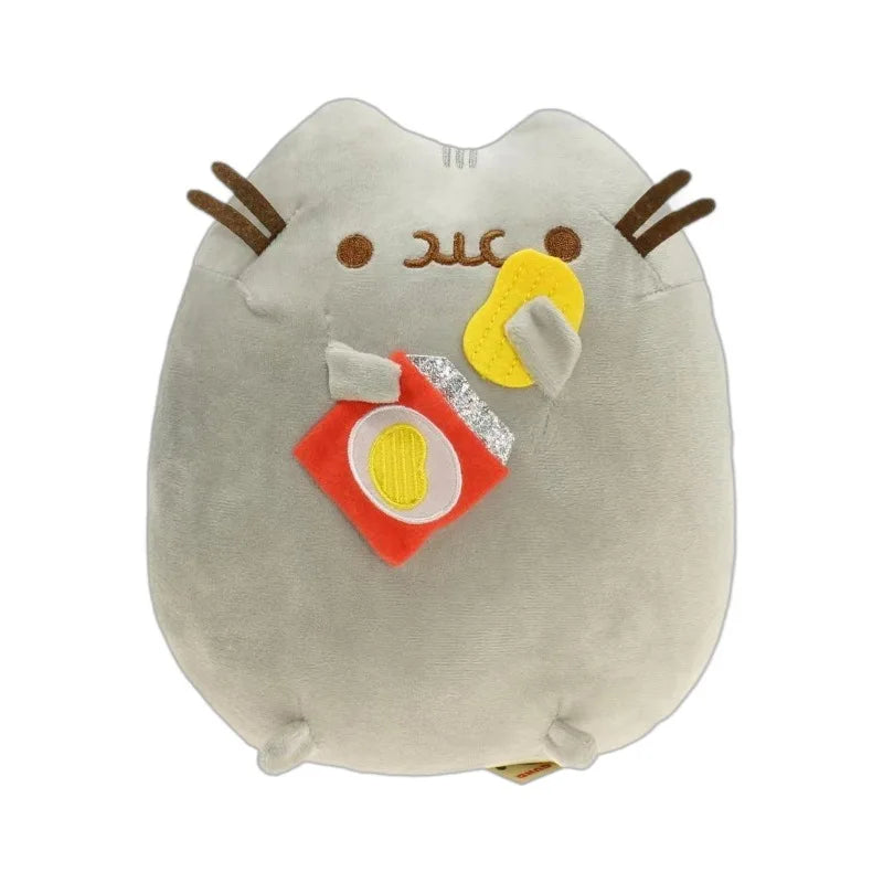 Peluche de gato de imitación de 15 cm, suave, color blanco y gris, ideal como regalo de cumpleaños para niñas y mascotas.