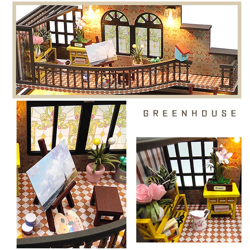 Doll House Handmade 3D Puzzle Making Building Model Kit Production And Assembly Room Toys Wooden Crafts DollHouse Birthday Gifts
