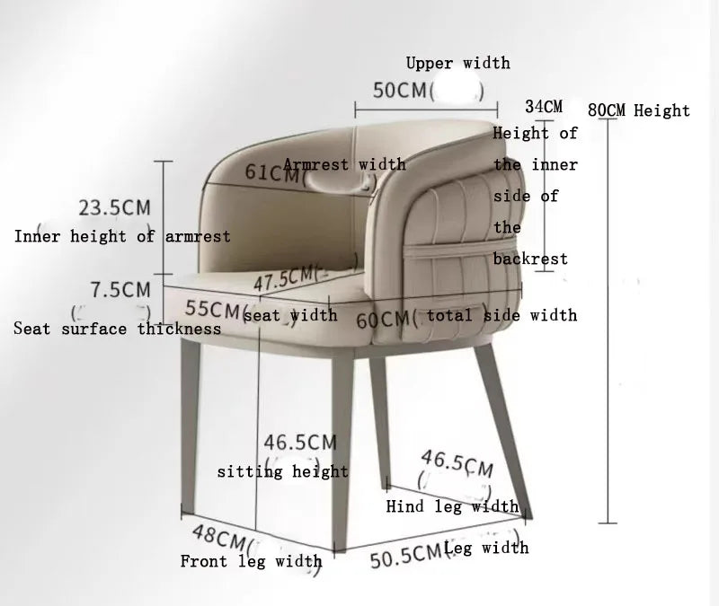 Cafe Chair Design Armchairs for Living Room Chairs for Parties Modern Dining Chairs Luxury Chaise De Bureaux Dalba Furnitures
