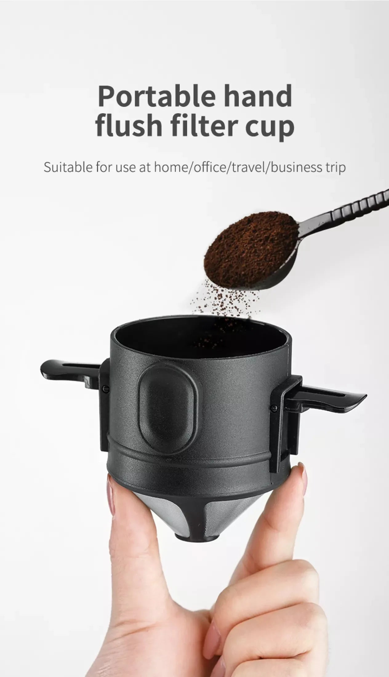 Filtro de café portátil de acero inoxidable 304, soporte para café y té, taza reutilizable, juego de taza de té con gotero, cafetera, utensilios de café