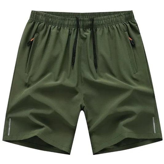 Summer Ice Silk Shorts Men's Summer Beach Pants Casual Loose Thin Basketball Sports Running Shorts Sweat-Wicking Hygroscopic