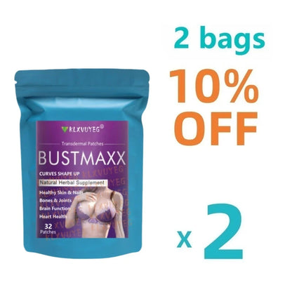 BUSTMAXX Clinical Strength Breast Augmentation Supplement, Transdermal Patches Produced in the USA, 32 pcs/bag