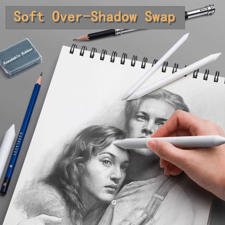 Blending Stumps and Tortillions Paper Art Blenders Sandpaper Pencil Sharpener Pointer for Artist Charcoal Sketch Drawing Tools