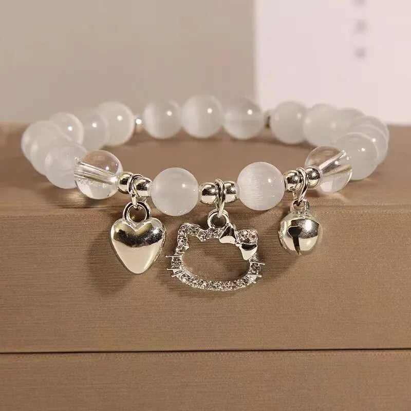 Nueva pulsera Hellokittys Y2k, pulsera Kawaii, colgante ajustable, joyería de moda de dibujos animados para niñas, regalo de cumpleaños y Navidad para mujer.