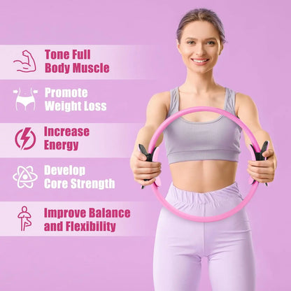 Aro de Pilates, Círculo Mágico de Fitness para Tonificar Muslos, Abdominales y Piernas, Entrenamiento de Resistencia, Deporte Corporal, Fitness, Yoga