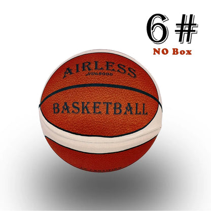 Mute Bouncing Basketball w/ Cover Men Size 7#(29.6in) Women Size 6#(28.9in) Children Indoor Silent PU Foam Ball Quietly Dribble