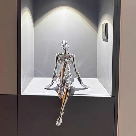 Mechanical Goddess Ornament - High-Tech Technological Decoration for Living Room, Entryway, TV, Wine Cabinet, Office Desktop