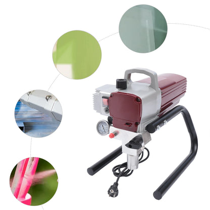 Kit de pistola pulverizadora elétrica 1800W TA-4500, pulverizador de tinta de parede sem ar, pressão de pulverização ajustável com tubo para parede e teto/madeira