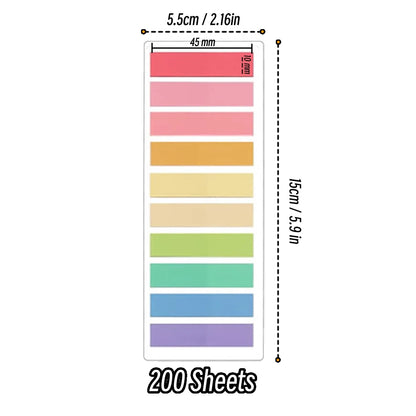2400S Transparent Colorful Index Creative Memo Pads Office School Stationery Self-Adhesive Stickers Sticky Note Pads