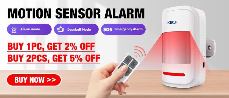 KERUI WIFI GSM Alarm System Kit W202 Home Security Protection Tuya Smart Support Alexa with Motion Detector Door Opening Sensor