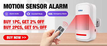 KERUI WIFI GSM Alarm System Kit W202 Home Security Protection Tuya Smart Support Alexa with Motion Detector Door Opening Sensor